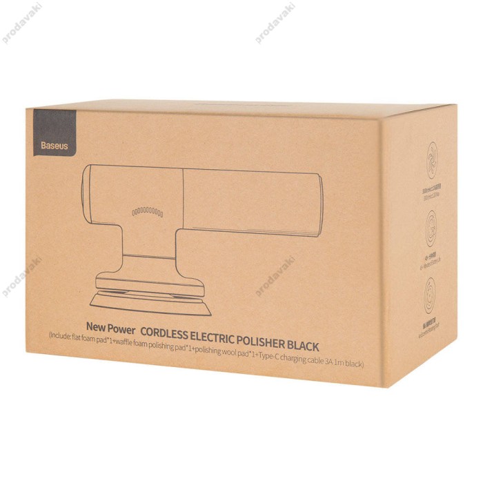 Полірувальна машинка для авто Baseus New Power Cordless Electric Polisher Black CRDLQ-B01