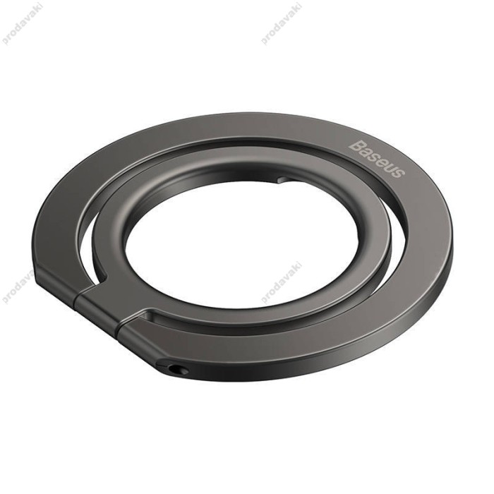 Кільце c MagSafe Foldable Metal Ring Stand Baseus Halo Series Single-ring (SUCH000013) Grey