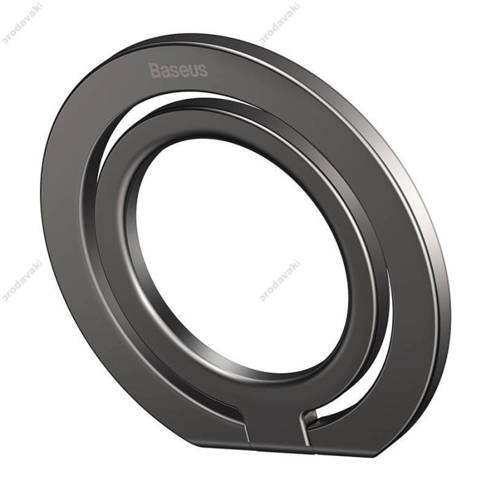 Кільце c MagSafe Foldable Metal Ring Stand Baseus Halo Series Single-ring (SUCH000013) Grey