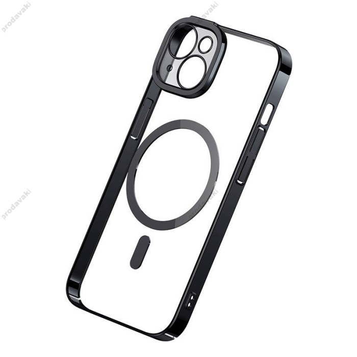 Чохол Baseus Glitter Series Magnetic Case + Скло для Apple iPhone 14 Plus (ARMC010201) Black