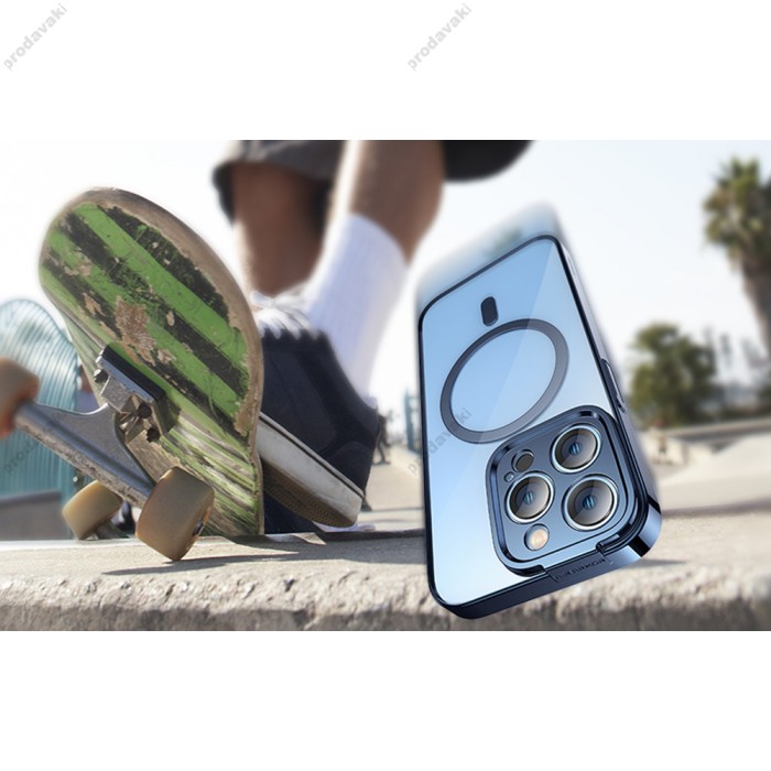 Чохол Baseus Glitter Series Magnetic Case + Скло для Apple iPhone 14 Pro (ARMC010101) Black