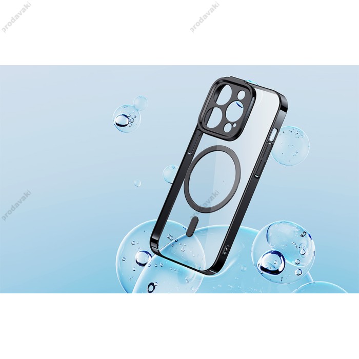 Чохол Baseus Glitter Series Magnetic Case + Скло для Apple iPhone 14 Pro (ARMC010101) Black