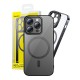 Чохол Baseus Glitter Series Magnetic Case + Скло для Apple iPhone 14 Pro (ARMC010101) Black
