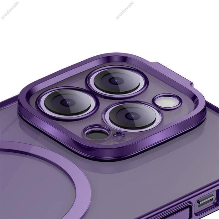 Чохол Baseus Glitter Series Magnetic Case + Скло для Apple iPhone 14 Pro (ARMC010805) Purple 