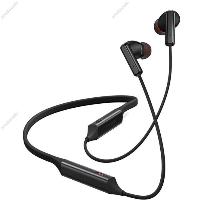 Бездротові Bluetooth навушники Baseus Bowie U2 Pro Neckband Noise-Cancellation Wireless Earphones BT 5.2 Black NGTU010001