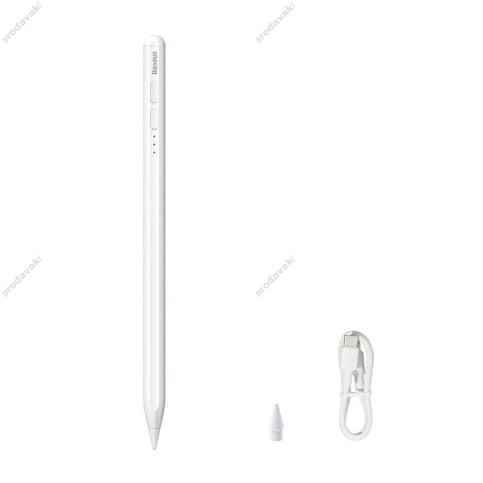 Стілус Baseus Smooth Writing Active Stylus with LED Indicators Білий (SXBC000202)