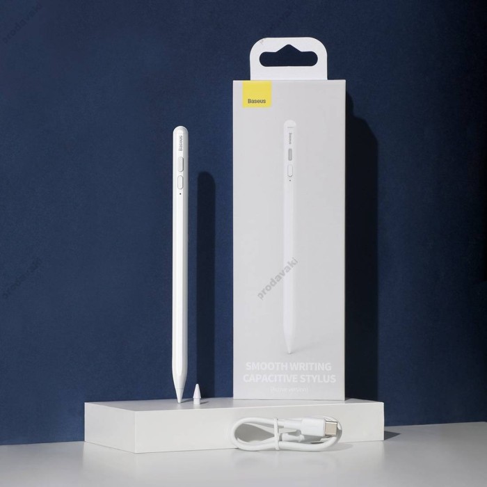 Стілус Baseus Smooth Writing Capacitive Stylus (Active version) White ACSXB-B02