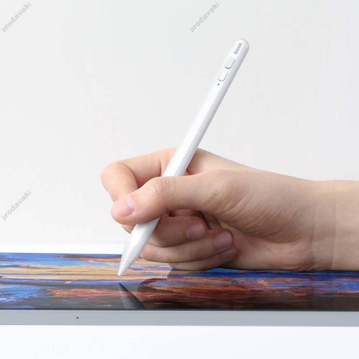 Стілус Baseus Smooth Writing Capacitive Stylus (Active version) White ACSXB-B02