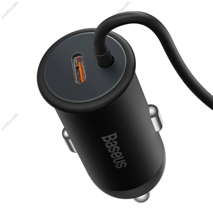Автомобільний тримач із бездротовою зарядкою Baseus CW01 Magnetic Wireless Charging 15W (+АЗУ Type-c 25W) Black SUCX040101