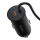 Автомобільний тримач із бездротовою зарядкою Baseus CW01 Magnetic Wireless Charging 15W (+АЗУ Type-c 25W) Black SUCX040101