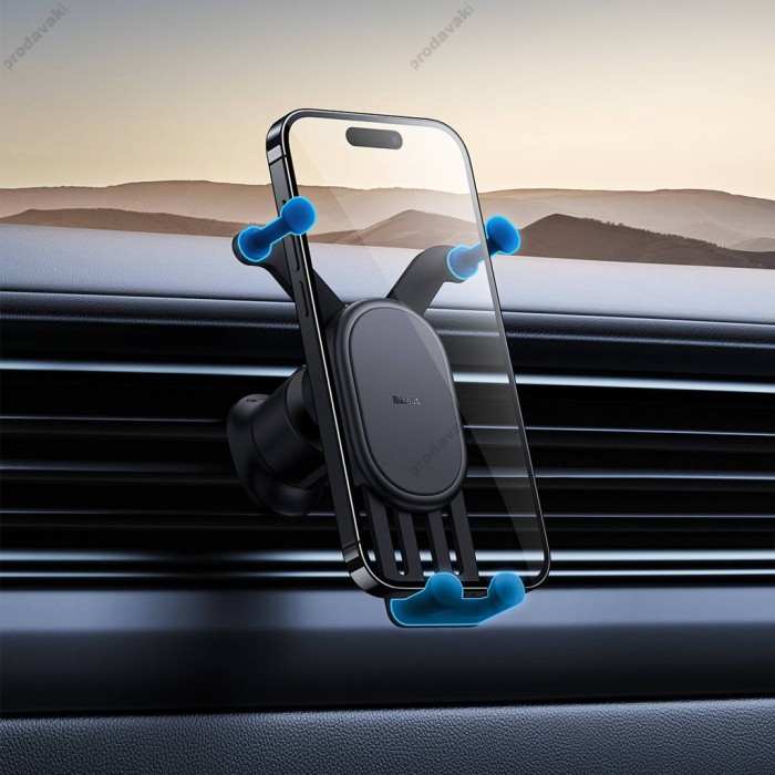 Автомобільний тримач Baseus Stable Gravitational Car Mount AIR (Air Outlet Version) Black SUWX020001