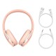 Бездротові навушники Bluetooth BASEUS D02 Pro Encok Wireless headphone BT5.0, AUX Pink (NGTD010304)