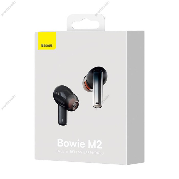 Бездротові Bluetooth навушники Baseus Bowie M2 True Wireless Earphones BT 5.2 Black NGTW140001