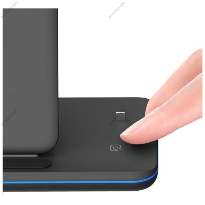 Бездротова зарядка стенд smart 3in1 fast 15w (phone+apple watch+airpods)