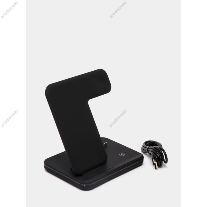 Бездротова зарядка стенд smart 3in1 fast 15w (phone+apple watch+airpods)
