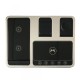 Бездротова зарядка стенд 4 IN1 AUTOMATIC (iPhone, iWatch, AirPods, Clock) 15W FAST Silver-black