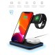 Бездротова зарядка стенд smart 3in1 NEW All WIRELESS fast 15w (phone+apple watch+airpods) Black