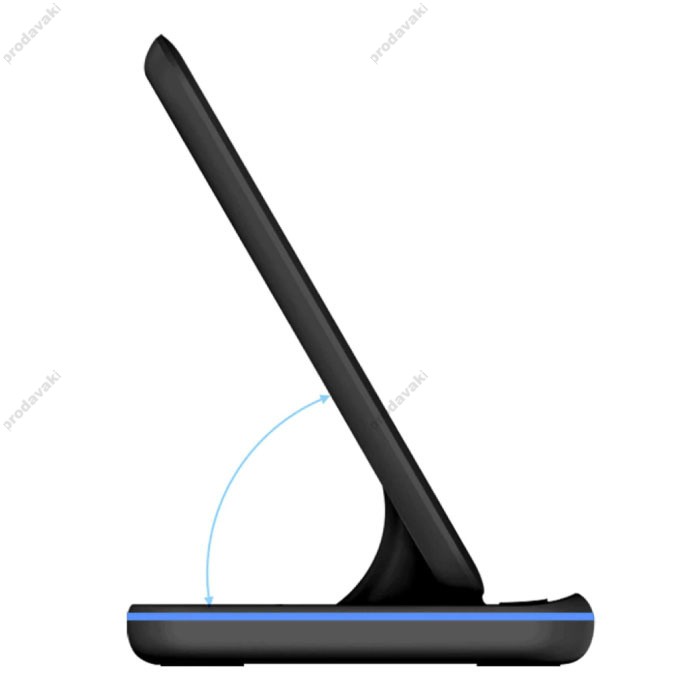 Бездротова зарядка стенд smart 3in1 NEW All WIRELESS fast 15w (phone+apple watch+airpods) Black