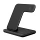 Бездротова зарядка стенд smart 3in1 NEW All WIRELESS fast 15w (phone+apple watch+airpods) Black