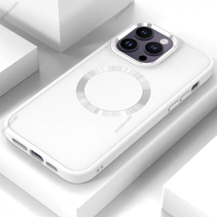 Чохол Metal Style Case with MagSafe iPhone 14 Pro Max White