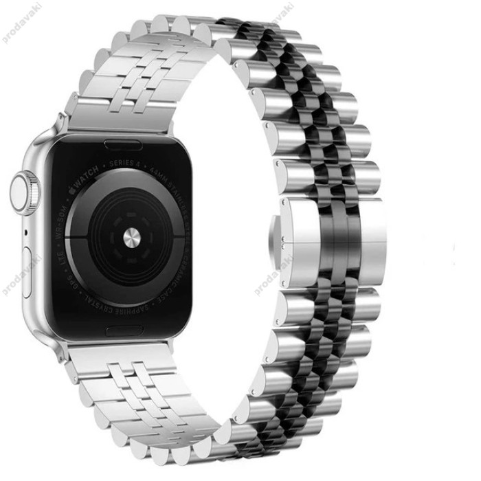Ремінці Apple Watch Steel Band 5 Beats 38mm / 40mm / 41mm silver-black