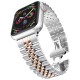 Ремінці Apple Watch Steel Band 5 Beats 42mm / 44mm / 45mm / 49mm silver-rose gold