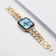 Ремінець Chanel Leather для Apple Watch 42mm / 44mm / 45mm Gold / White