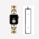 Ремінець Chanel Leather для Apple Watch 42mm / 44mm / 45mm Gold / White