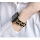 Ремінець Chanel Leather для Apple Watch 38mm / 40mm / 41mm Silver / Black
