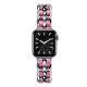 Ремінець Chanel Leather для Apple Watch 42mm / 44mm / 45mm Silver / Rose Red