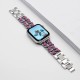 Ремінець Chanel Leather для Apple Watch 42mm / 44mm / 45mm Silver / Rose Red