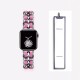 Ремінець Chanel Leather для Apple Watch 42mm / 44mm / 45mm Silver / Rose Red
