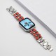 Ремінець Chanel Leather для Apple Watch 38mm / 40mm / 41mm Silver / Orange