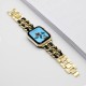 Ремінець Chanel Leather для Apple Watch 42mm / 44mm / 45mm Gold / Black