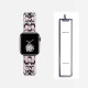 Ремінець Chanel Leather для Apple Watch 42mm / 44mm / 45mm Silver / Pink
