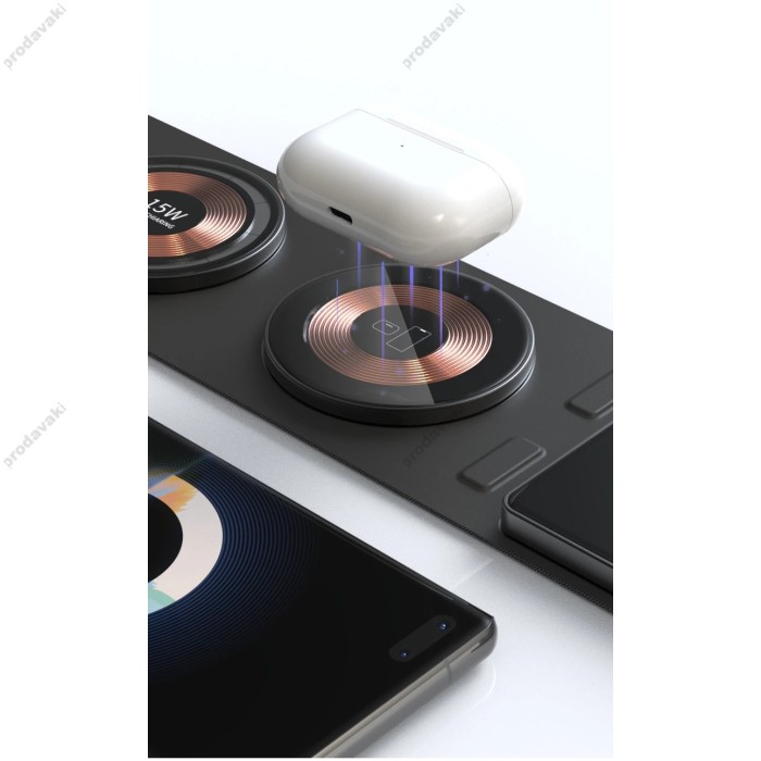 Бездротова зарядка 3 IN1 T01 MAGSAFE (iPhone, iWatch, AirPods) 15W FAST Black