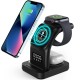 Бездротова зарядка 5 IN1 Y5 MAGSAFE (iPhone, iWatch, AirPods,Clock) 15W FAST Black