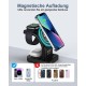 Бездротова зарядка 5 IN1 Y5 MAGSAFE (iPhone, iWatch, AirPods,Clock) 15W FAST Black