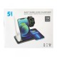 Бездротова зарядка 5 IN1 ZL (2iPhone, iWatch, AirPods,Stylus) 15W FAST Black