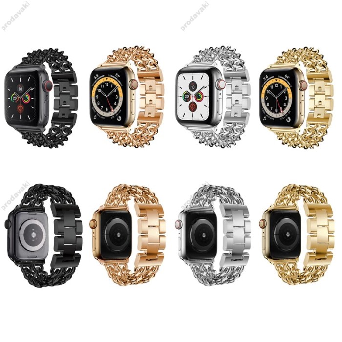 Ремінець Chanel New Metal для Apple Watch 42mm / 44mm / 45mm / 49mm Rose Gold