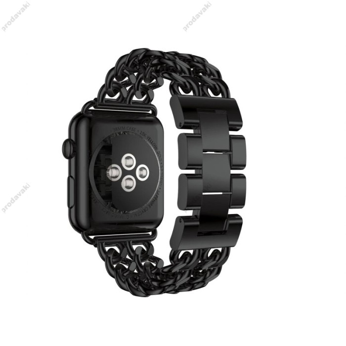 Ремінець Chanel New Metal для Apple Watch 38mm / 40mm / 41mm Black
