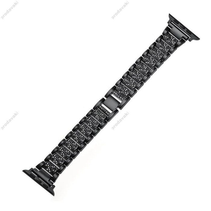 Ремінець 3-bead Diamond Metal Band для Apple Watch 38mm / 40mm / 41mm Pink