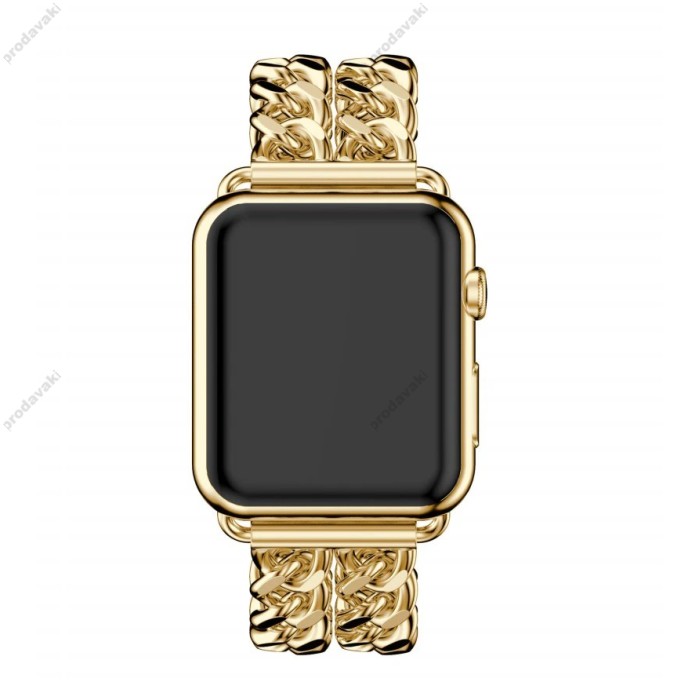 Ремінець Chanel New Metal для Apple Watch 42mm / 44mm / 45mm / 49mm Gold