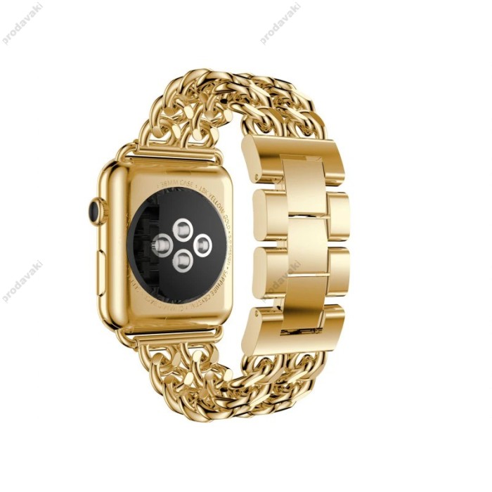 Ремінець Chanel New Metal для Apple Watch 42mm / 44mm / 45mm / 49mm Gold