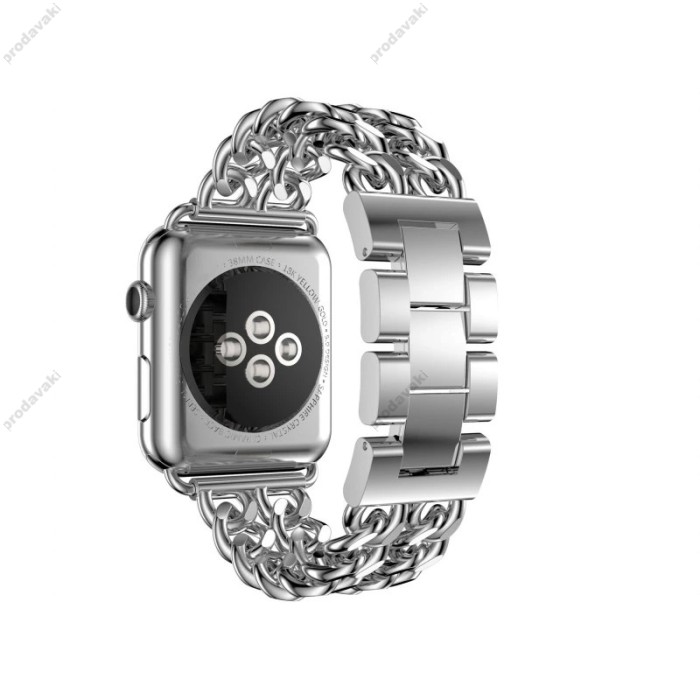 Ремінець Chanel New Metal для Apple Watch 38mm / 40mm / 41mm Silver