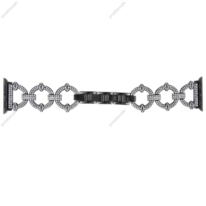 Ремінець Lady band rings для Apple Watch 42mm / 44mm / 45mm / 49mm Black