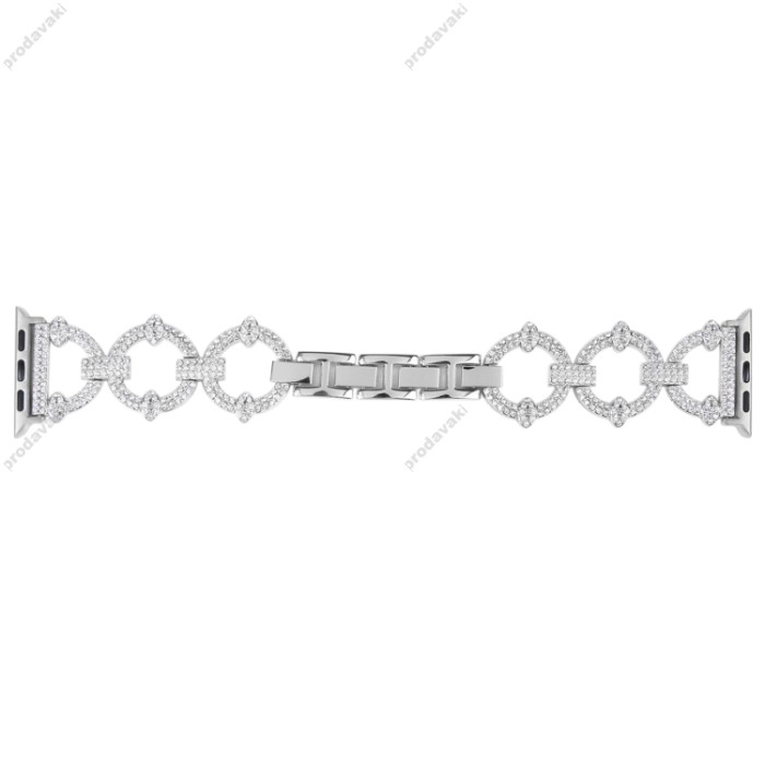 Ремінець Lady band rings для Apple Watch 38mm / 40mm / 41mm Silver