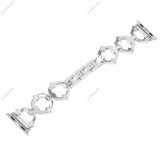 Ремінець Lady band rings для Apple Watch 38mm / 40mm / 41mm Silver