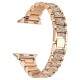 Ремінець 3-bead Diamond Metal Band для Apple Watch 42mm / 44mm / 45mm / 49mm Rose Gold