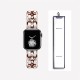 Ремінець Chanel Leather для Apple Watch 38mm / 40mm / 41mm Rose Gold / White